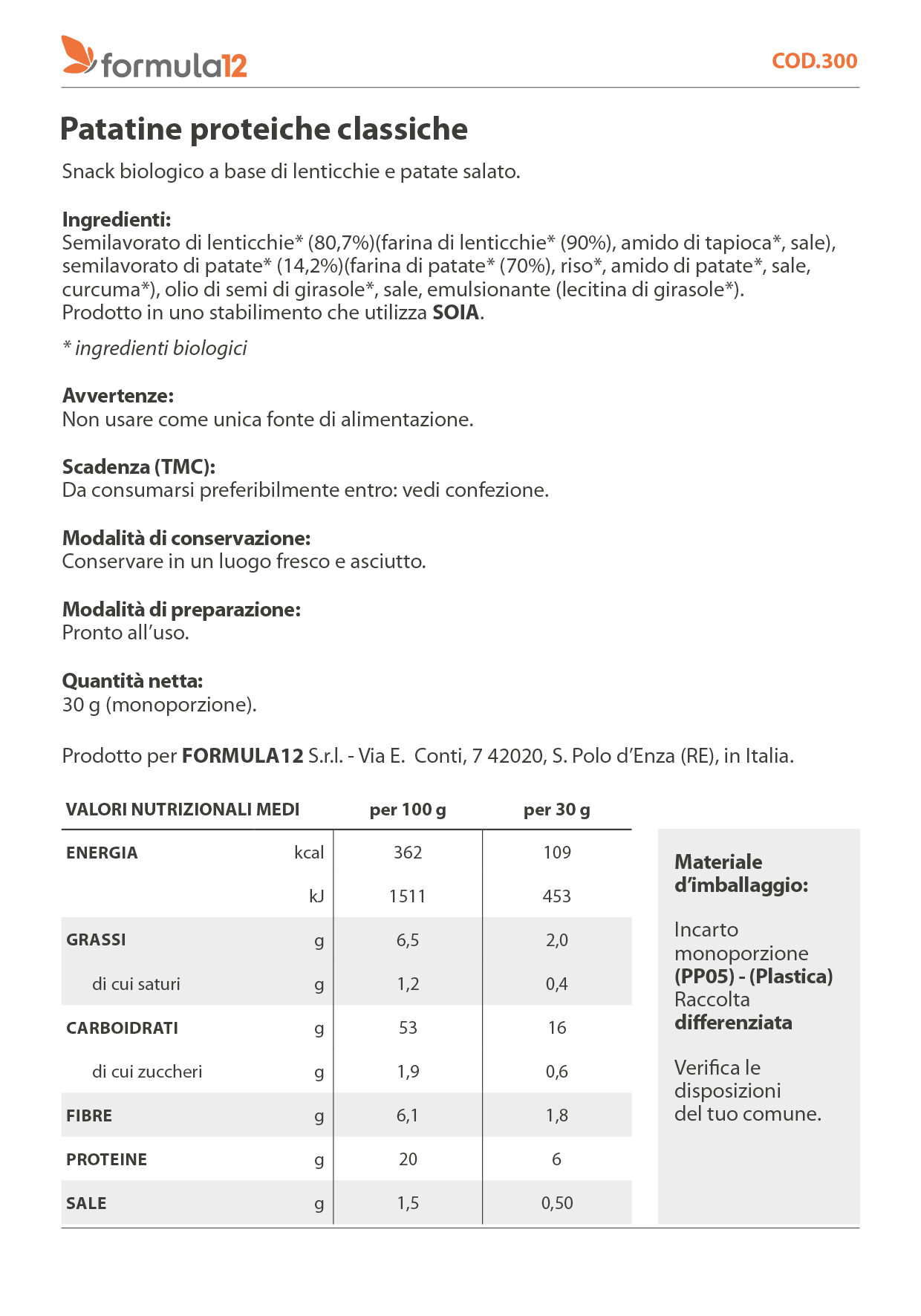 300_Patatine  proteiche